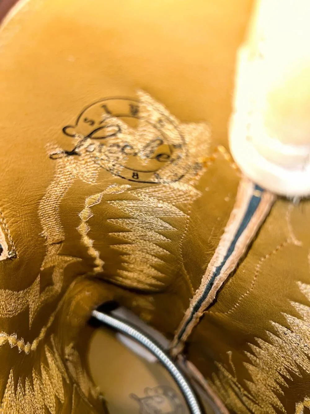 Lucchese Safari Burnished Tan Exotic Leather Cowboy Boots fits a 10D/10E